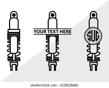 Shock Absorbers Monogram Printable Vector Illustration