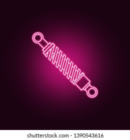 Shock absorbers neon icon. Elements of bigfoot car set. Simple icon for websites, web design, mobile app, info graphics