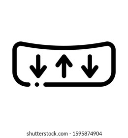 Shock Absorbing Mattress Icon Vector. Outline Shock Absorbing Mattress Sign. Isolated Contour Symbol Illustration