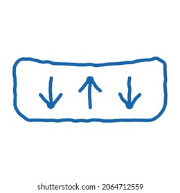 Shock Absorbing Mattress sketch icon vector. Hand drawn blue doodle line art Shock Absorbing Mattress sign. isolated symbol illustration