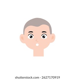 Shock, angry expression boy cartoon collection