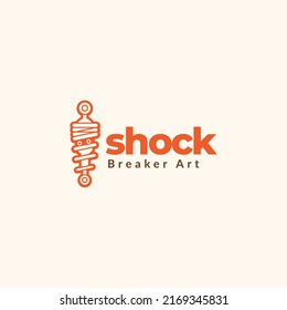 shock breaker with eyes logo design vector graphic symbol icon illustration creative idea