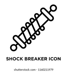 Shock breaker icon vector isolated on white background, Shock breaker transparent sign , linear symbol and stroke design elements in outline style