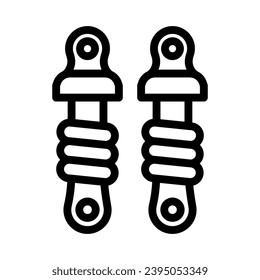 shock breaker line icon illustration vector graphic. Simple element illustration vector graphic, suitable for app, websites, and presentations isolated on white background