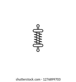Shock breaker line icon vector