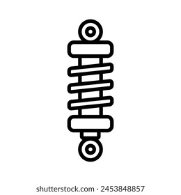 shock breaker line icons vector design illustration template
