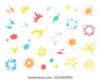 Shock effect silhouette material set_Colorful