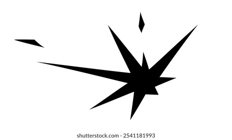 Shock effect silhouette vector material
