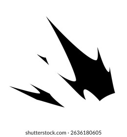 Shock effect silhouette vector material