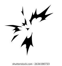 Shock effect silhouette vector material