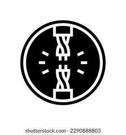 Schock-Strom-Glyphe Symbol Vektorgrafik. Stromschlagzeichen. einzelne Symbolillustration