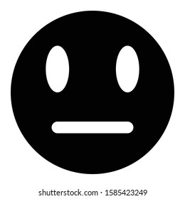 shock emoticon glyph vector design