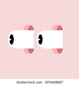 Shock eye isolated. Panic mental and fear
