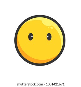 shock face flat emoji icon