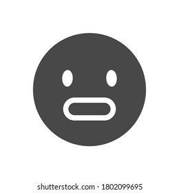 shock face flat emoji icon