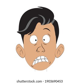 Shock human face with eyes emoji