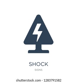 shock icon vector on white background, shock trendy filled icons from Signs collection, shock vector illustration