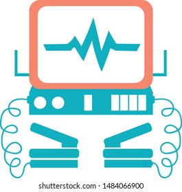 Shock machine trendy icon on white background for web graphic
