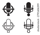 Shock Mount set for microphone vibration reduction studio recording and professional audio clarity systems