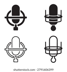 Shock Mount set for microphone vibration reduction studio recording and professional audio clarity systems