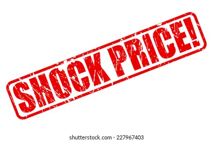 Shock price red stamp text on white