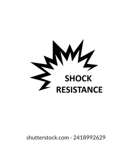 shock resistance icon, simple flat illustration on white background..eps