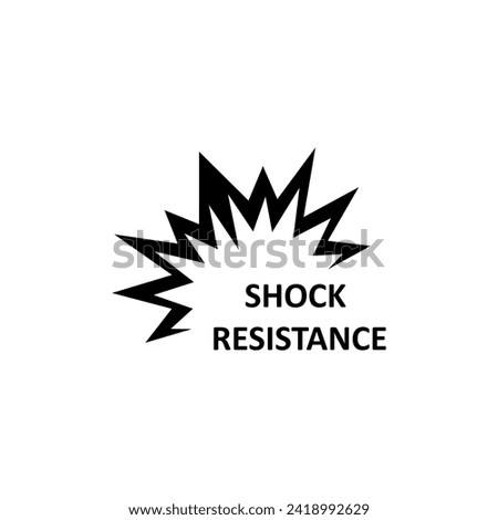 shock resistance icon, simple flat illustration on white background..eps