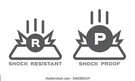 icono de resistencia al choque . vectorial
