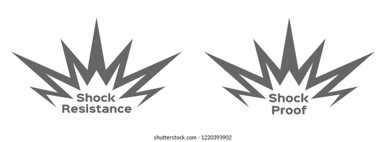 shock resistance icon . vector