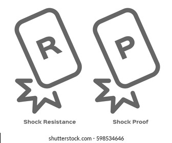 Shock Resistance Icon . Vector