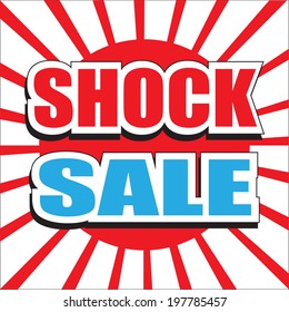 SHOCK SALE! wording in pop art style 