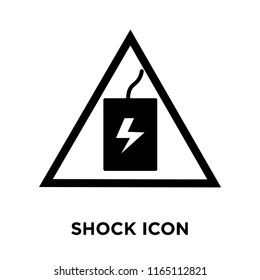 Shock sign icon vector isolated on white background, Shock sign transparent sign