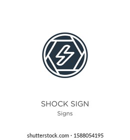 Shock sign icon vector. Trendy flat shock sign icon from signs collection isolated on white background. Vector illustration can be used for web and mobile graphic design, logo, eps10