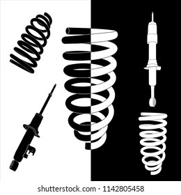 Shock spring. Vector illustration isolated on white background
