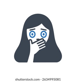 Shock Surprise Icon Isolated On White Background