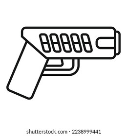 Shock taser icon outline vector. Gun stun. Police tazer