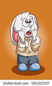 The shock ugly rabbit illustration