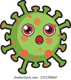 Shock Virus, cute illustration vector