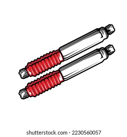 shockbreaker car red design vector