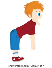 shocked boy, saw something
