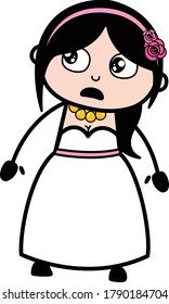 Ilustración de vectores de dibujos animados de novias impactadas
