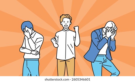  Shocked Businessperson Illustration Set. Businesspeople reacting to failure, stress, or conflict. Perfect for presentations, websites, and materials on business struggles or emotional moments.