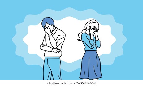 Shocked Businessperson Illustration Set. Businesspeople reacting to failure, stress, or conflict. Perfect for presentations, websites, and materials on business struggles or emotional moments.