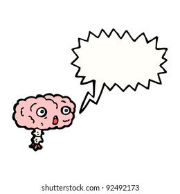 cerebro de caricatura impactado
