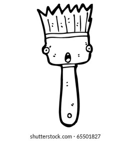 shocked cartoon paintbrush