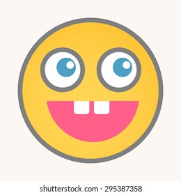 Shocked - Cartoon Smiley Vector Face