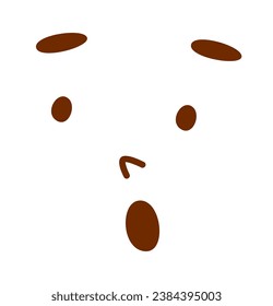 Ilustración del vector de caras de carácter impactante