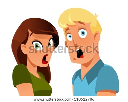 Shocked couple