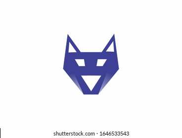 Shocked Dog Face Vector Logo Concept