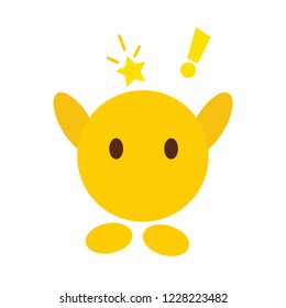 Shocked emoji icon design vector